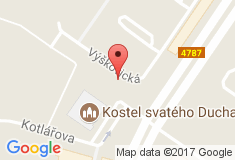 mapa -  Výškovická 2526/120, 700 30 Ostrava-jih
