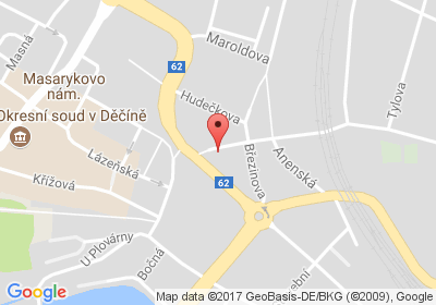 mapa - B.Němcové 496/2, Děčín, 405 01