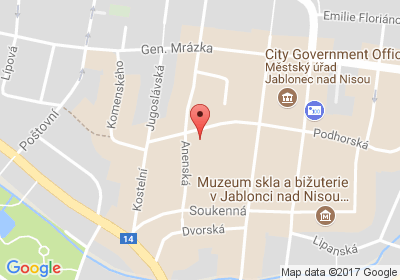 mapa - Komenského 595/11, 466 01 Jablonec nad Nisou