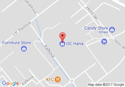 mapa - Obchodní centrum Haná Kafkova 8, Olomouc, 779 00
