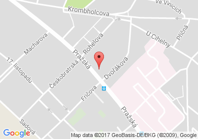 mapa - Pražská 532/25, 276 01 Mělník