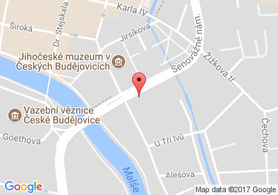 mapa - Senovážné nám. 1616, 370 01 České Budějovice